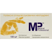 Рукавиці латексні нестерильні Medical Profesional M (100 шт)  