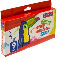 Мел цветной 1 Вересня 9 шт Jumbo Zoo Land (6) (60) 400447