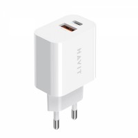 Зарядний пристрій Havit HV-UCP007 USB+Type-C 20W white(5)