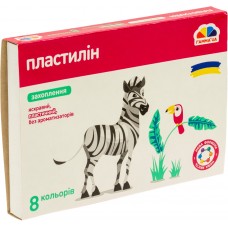 Пластилін 8 кольорів 128 гр Захоплення, стек Гамма UA (24) 200310