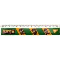 Лінійка пласт. 15см Yes Ninja 370646(100)