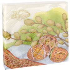 Серветки столові ТМ "La Fluer" 2-х шарові (16шт) Верба та крашанки(16)