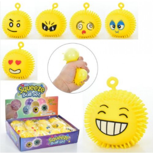 Іграшка-антистрес Смайл (борошно) 7см,в дисплеї,28,5х22х7см MS3612(12)(96)
