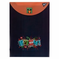 Папка-конверт "Yes" №492079 А4 Minecraft на кнопці,вертик.(12)