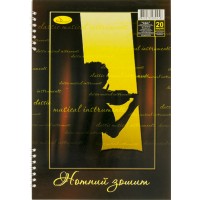 Нотний зошит А4 20арк. №М3-П4-20 на пруж. бок. лак./Апельсин/(30)
