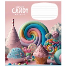 Зошит 12арк. кліт. Школярик Candy world ВД-лак 012-3266K(30)(300)