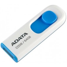 Флеш-пам`ять 64GB A-Data C008 USB2.0  white/blue