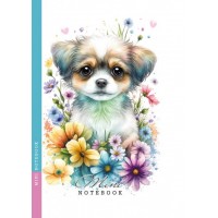 Блокнот А6 48арк. кліт. інтегр. обкл.,мат. лам. №БК023/2/23157/Мандарин/(10)