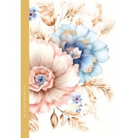 Блокнот А6 64арк. кліт. інтегр. обкл.,мат. лам. №БК024/4/23167/Мандарин/(10)