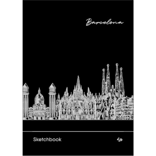 Блокнот пруж. A5 30арк Black sketch book Barcelona 903191/Profiplan/(10)