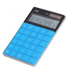 Калькулятор Deli NS041 (12-розряд.) 165х103х12,5мм блакитний(10)