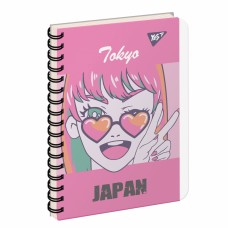 Блокнот пруж. B6 144арк. кліт. пласт. обкл. Japan Tokyo 681892/Yes/(3)(30)