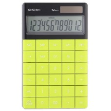 Калькулятор Deli 1589-G (12-розряд.) 165х103х12,5мм зелений
