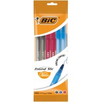 Набір ручок кульк. Bic 929071 Раунд Стік асорті(6шт в кульку)