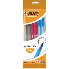 Набір ручок кульк. Bic 929071 Раунд Стік асорті(6шт в кульку)