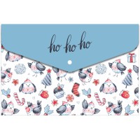 Папка-конверт "Optima" №O35235 А5 Birds на кнопці, непрозор.,фактура "глянець"(2)(192)