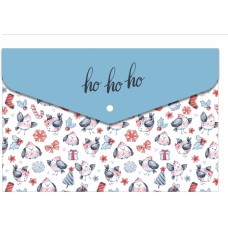 Папка-конверт "Optima" №O35237 А4 Birds на кнопці, непрозор.,фактура "глянець"(12)(120)