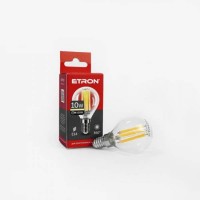 Лампа Etron Filament Power прозоре скло LED 1-EFP-157 G45 10Вт 3000K Е14(10)