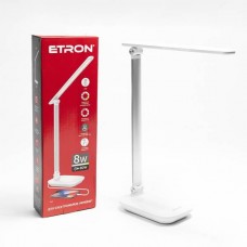 Лампа наст. LED ETRON Desk Lamp step 8W White-silver 1-EDL-425 працює від pawer bank