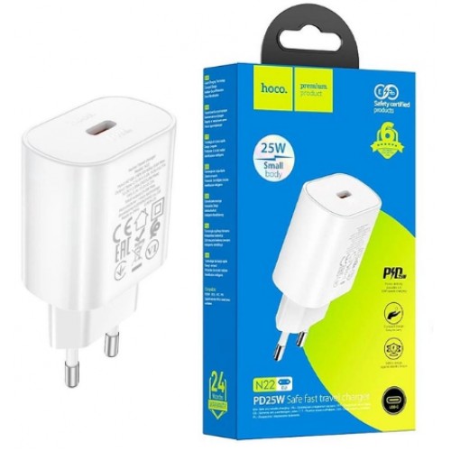 Зарядний пристрій Hoco N22 швидка зарядка 1Type-C-Type C 25w white (12)