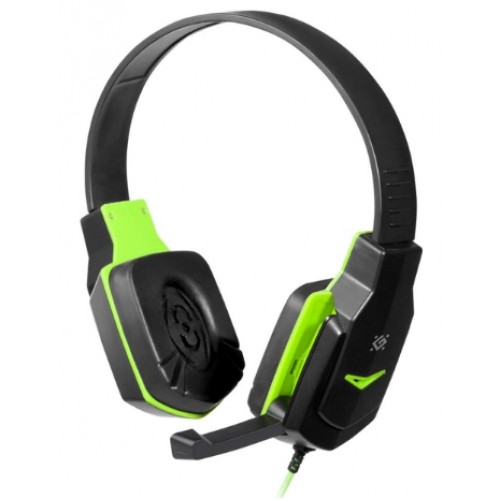 Навушники Defender Warhead G-320 1,8м black/green+мікрофон