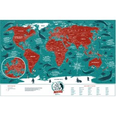 Скретч карта світу Travel Map Marine World (англ) в тубусі/Dream&Do/