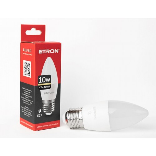 Лампа Etron Light Power LED 1-ELP-017  C37 10Вт 3000K Е27(10)