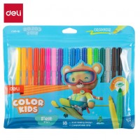 Фломастери "Deli" 18кольор. Color Kids 2мм №EC161-18(12)