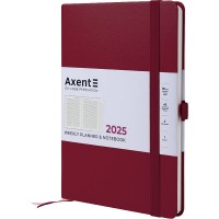 Щотижн. A5 "Axent" дат2025 Prime Strong винний №8507-25-46