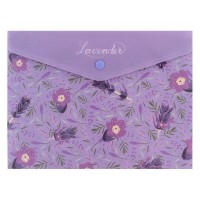 Папка-конверт "Axent" №1496-37-А A5+ Lavender-2 на кнопці(12)