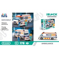 Конструктор "IBlock Junior" Міська швидка допомога,в кор.-ці,24х16х6см №KH17/001/1(18) КІ