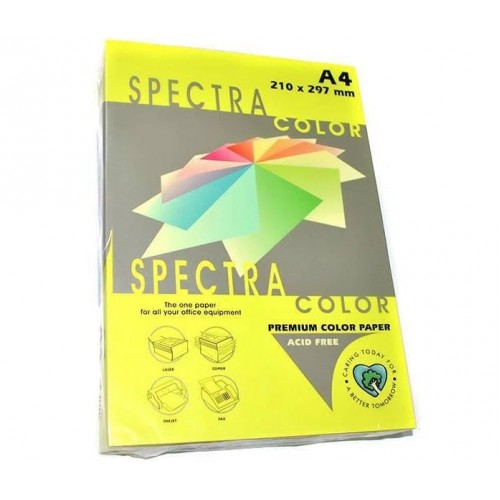 Папір кольор. А4 75г/м паст. Spectra Сolor Yellow 160 (жовтий)(500)(2500)