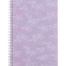 Блокнот пруж. A5 80арк. кліт. пласт. обкл. "Lavender 1" №8033-1-A/Axent/(10)