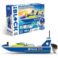 Конструктор "IBlock Junior" Police Motorboat,90дет.,в кор-ці,24х16х6см №KH41/002/2(18) КІ