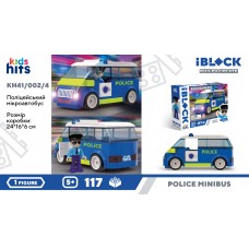 Конструктор IBlock Junior Police Van,135дет.,в кор-ці,24х16х6см KH41/002/4 (18) КІ