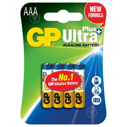 Батарейки GP Ultra Plus 24AUP21-SB4 LR-03/блістер 4шт