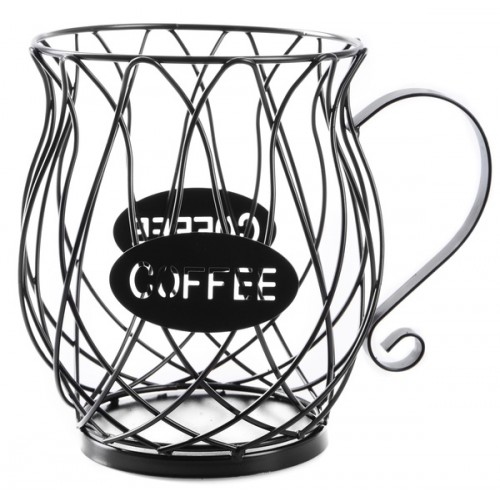 Миска пласт. для фруктів "Viva lacy mug black" 18х14х9,5см на ніжці №B090060