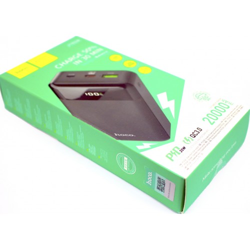 УМБ Hoco Power Bank 20000mAh cool figure PD20W QC3.0 black J102A