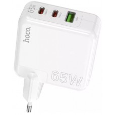 Зарядний пристрій HOCO C115A 2USB 65W Type-C+Type-C white