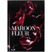 Блокнот A5 96арк. кліт. тв. обкл. "Maroon fleur" №8459-1-А/Axent/