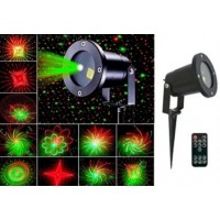 Проектор уличный алюминий Waterproof Lazer звездное небо, лазер red и green пульт