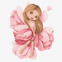Картини по номерах акрил. Сором'язлива чарівниця 7+ 30х30см KHO6043/Ідейка/