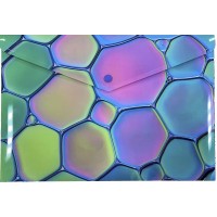 Папка-конверт Optima O35248 A4 на кнопці з друк Pastel Bubble,непроз глянець(12)(120)
