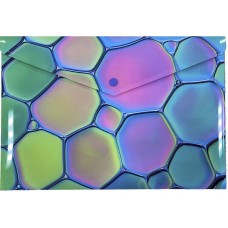 Папка-конверт Optima O35248 A4 на кнопці з друк Pastel Bubble,непроз глянець(12)(120)