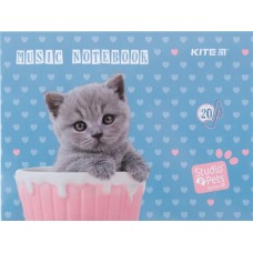 Нотний зошит A5 20арк. Studio Pets SP24-405/Kite/(10)