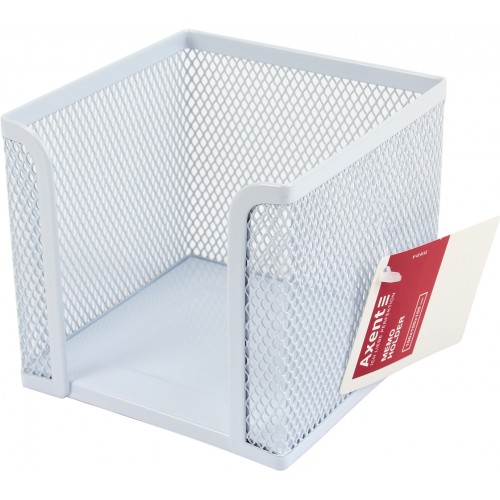 Куб для паперу "Axent" №2112-21 10х10х10см метал. білий(12)