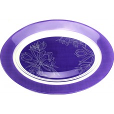 Блюдо скло Luminarc.Amb Fleur Blush Purple&Green 33см V0185/8168