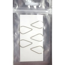 Набір фігурних скріпок "Капля" 5шт срібло