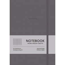 Блокнот A5 96арк. кліт. еко шкіра обкл.,темно-сірий A5-7118K/Школярик/(12)