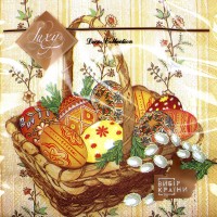 Серветки столові ТМ Luxy 3-х шарові (18шт) Святковий кошик(16)